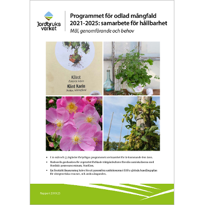 Omslags bild för Programmet för odlad mångfald, 2021-2025: samarbete för hållbarhet