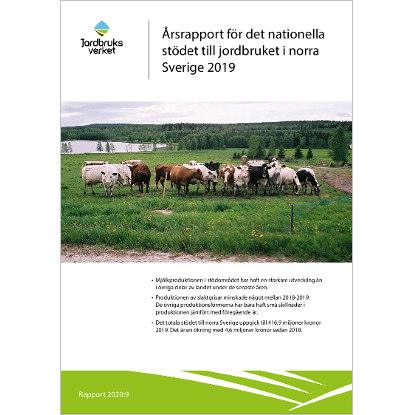 Omslags bild för Årsrapport för det nationella stödet till jordbruket i norra Sverige 2019