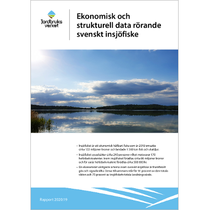 Omslags bild för Ekonomisk och strukturell data rörande svenskt insjöfiske