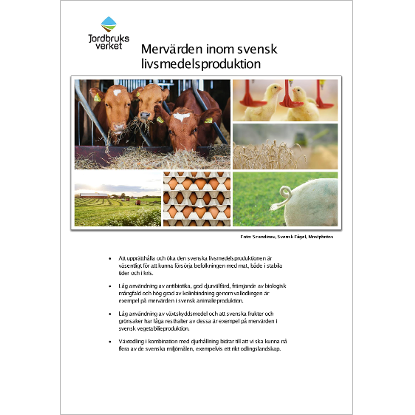 Mervärden inom svensk livsmedelsproduktion