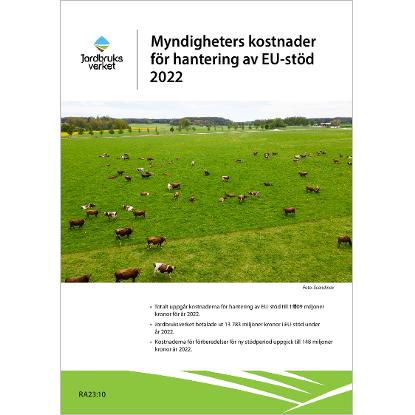 Omslags bild för Myndigheters kostnader och åtgärder vid hantering av EU-stöd 2022