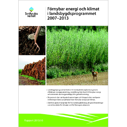 Omslags bild för Förnybar energi och klimat i landsbygdsprogrammet 2007-2013