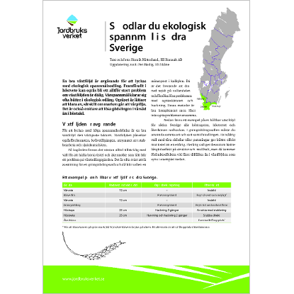 Omslags bild för Så odlar du ekologisk spannmål i södra Sverige
