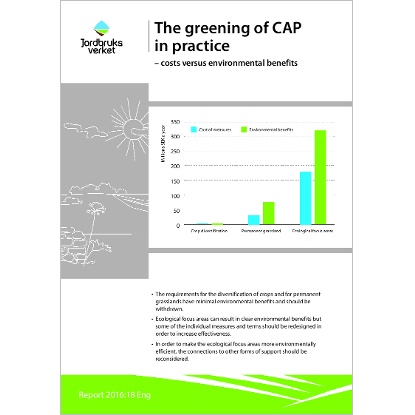 Omslags bild för The greening of CAP in practice - costs versus environmental benefits