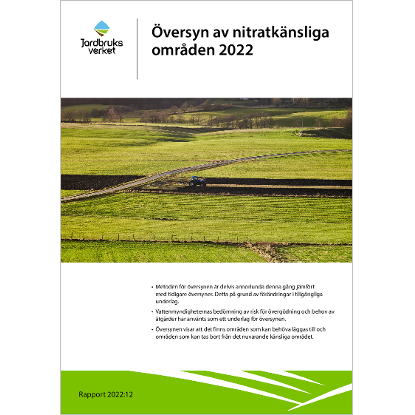 Omslags bild för Översyn av nitratkänsliga områden 2022