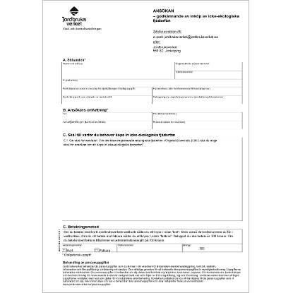 Omslags bild för Avgift för handläggning av inköp av icke ekologiska fjäderfän - ansökan om undantag