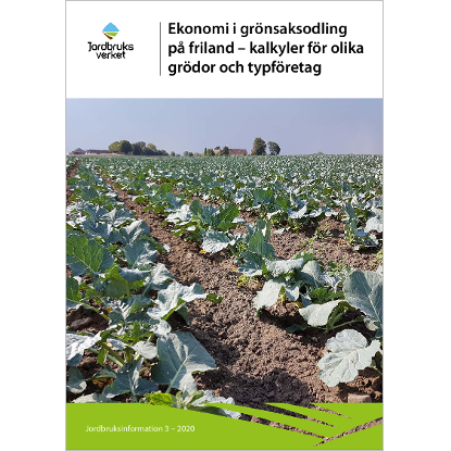 Omslags bild för Ekonomi i grönsaksodling på friland – kalkyler för olika grödor och typföretag