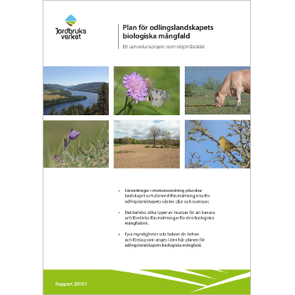Omslags bild för Plan för odlingslandskapets biologiska mångfald