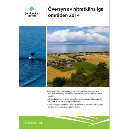 Omslags bild för Översyn av nitratkänsliga områden 2014