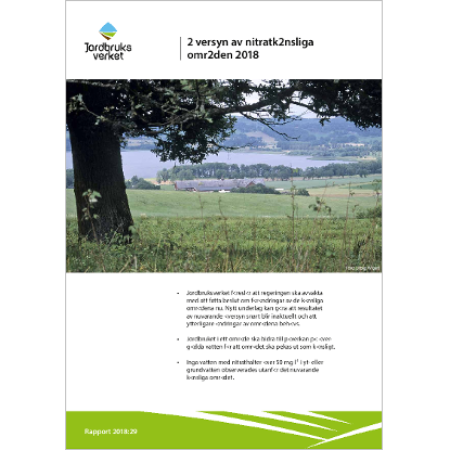 Omslags bild för Översyn av nitratkänsliga områden 2018