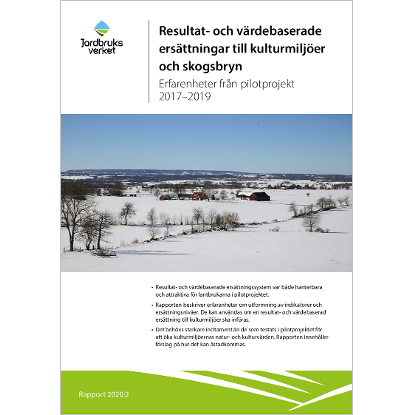Omslags bild för Resultat- och värdebaserade ersättningar till kulturmiljöer och skogsbryn