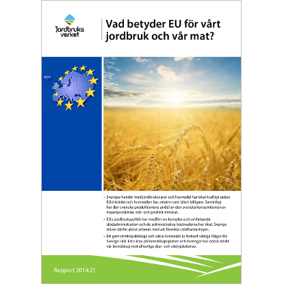 Omslags bild för Vad betyder EU för vårt jordbruk och vår mat?