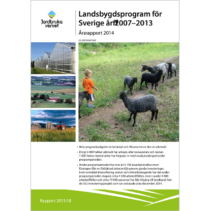 Omslags bild för Landsbygdsprogram för Sverige år 2007-2013, årsrapport 2014