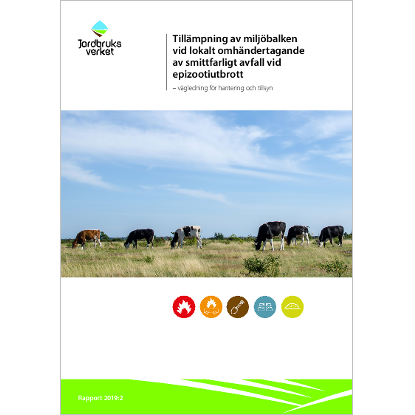 Omslags bild för Tillämpning av miljöbalken vid lokalt omhändertagande av smittfarligt avfall vid epizootiutbrott