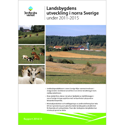 Omslags bild för Landsbygdens utveckling i norra Sverige under 2011-2015