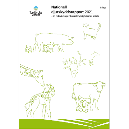 Omslags bild för Nationell djurskyddsrapport 2021