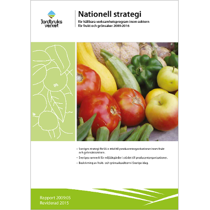 Omslags bild för Nationell strategi för hållbara verksamhetsprogram inom sektorn  för frukt och grönsaker 2009-2016