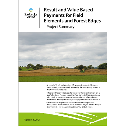 Omslags bild för Result and Value Based Payments for Field Elements and Forest Edges