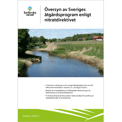 Omslags bild för Översyn av Sveriges åtgärdsprogram enligt nitratdirektivet