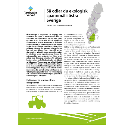 Omslags bild för Så odlar du ekologisk spannmål i östra Sverige