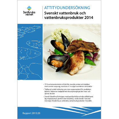 Omslags bild för ATTITYDUNDERSÖKNING Svenskt vattenbruk och vattenbruksprodukter 2014