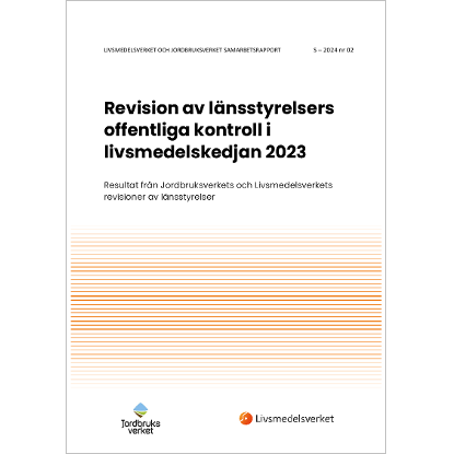 Omslags bild fr Revision av lnsstyrelsers offentliga kontroll i livsmedelskedjan 2023