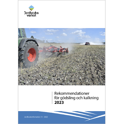 Omslags bild för Rekommendationer för gödsling och kalkning 2023