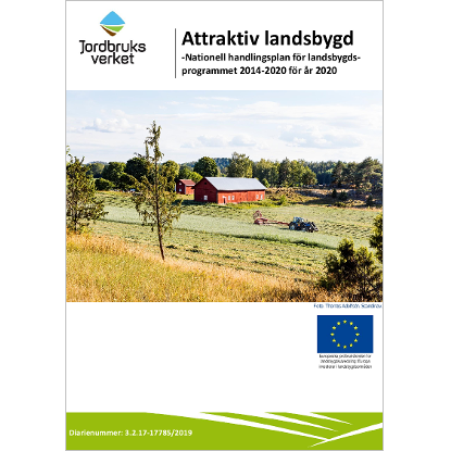 Omslags bild för Attraktiv landsbygd -Nationell handlingsplan för landsbygds- programmet 2014-2020 för år 2020