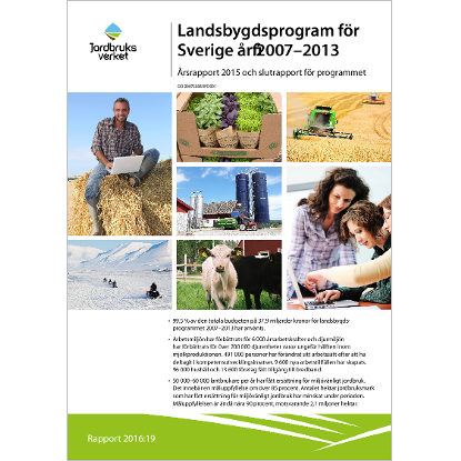 Omslags bild för Landsbygdsprogram för Sverige år 2007-2013, årsrapport 2015 och slutrapport för programmet