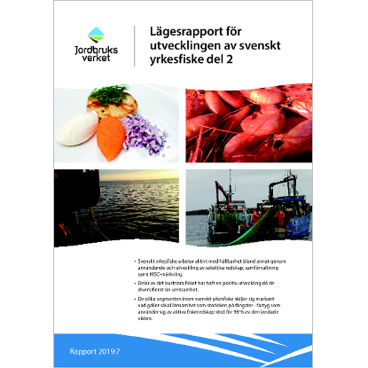 Omslags bild för Lägesrapport för utvecklingen av svenskt yrkesfiske del 2