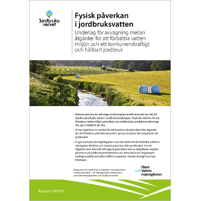 Omslags bild för Fysisk påverkan i jordbruksvatten