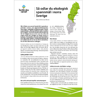 Omslags bild för Så odlar du ekologisk spannmål i norra Sverige