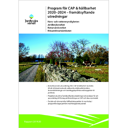 Omslags bild för Program för CAP & hållbarhet 2020-2024 - framåtsyftande utredningar