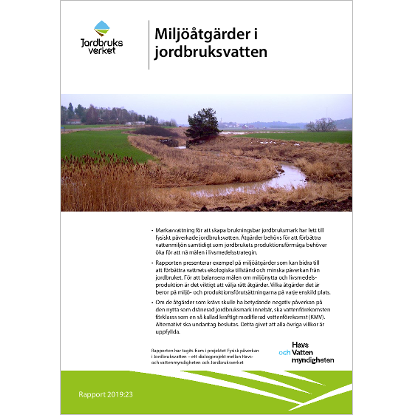 Omslags bild för Miljöåtgärder i jordbruksvatten