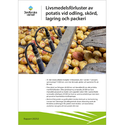 Omslags bild för Livsmedelsförluster av potatis vid odling, skörd, lagring och packeri