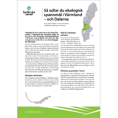 Omslags bild för Så odlar du ekologisk spannmål i Värmland - och Dalarna