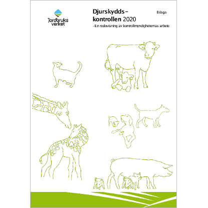 Omslags bild för Djurskyddskontrollen 2020 - En redovisning av kontrollmyndigheternas arbete