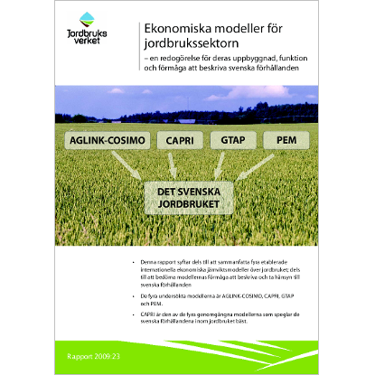 Omslags bild för Ekonomiska modeller för jordbrukssektorn