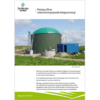 Omslags bild för Förslag till en sektorsövergripande biogasstrategi