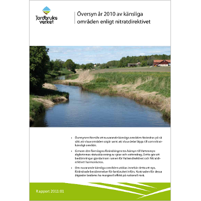 Omslags bild för Översyn år 2010 av känsliga områden enligt nitratdirektivet