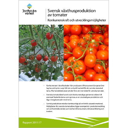 Omslags bild för Svensk växthusproduktion av tomater