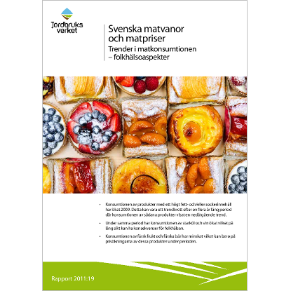 Omslags bild för Trender i matkonsumtionen  ? folkhälsoaspekter, Svenska matvanor och matpriser