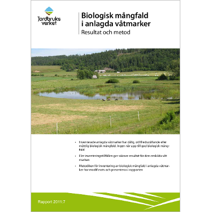 Omslags bild för Biologisk mångfald i anlagda våtmarker