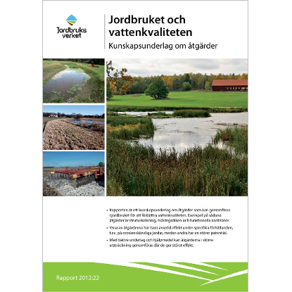 Omslags bild för Jordbruket och vattenkvaliteten, Kunskapsunderlag om åtgärder