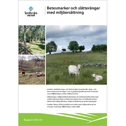 Omslags bild för Betesmarker och slåtterängar med miljöersättning