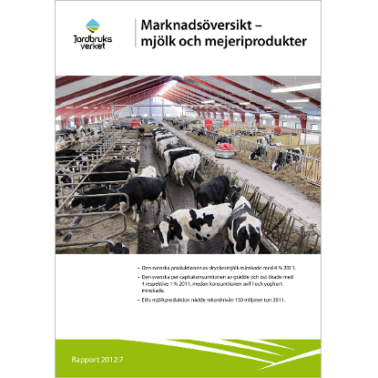 Omslags bild för Marknadsöversikt - mjölk och mejeriprodukter