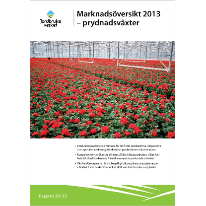 Omslags bild för Marknadsöversikt 2013 - prydnadsväxter